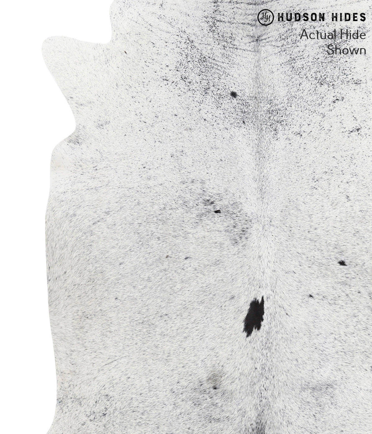Salt and Pepper Black X-Large Brazilian Cowhide Rug 7'4"H x 6'5"W #39133 by Hudson Hides