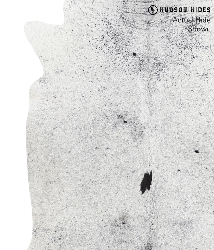 Salt and Pepper Black X-Large Brazilian Cowhide Rug 7'4"H x 6'5"W #39133 by Hudson Hides