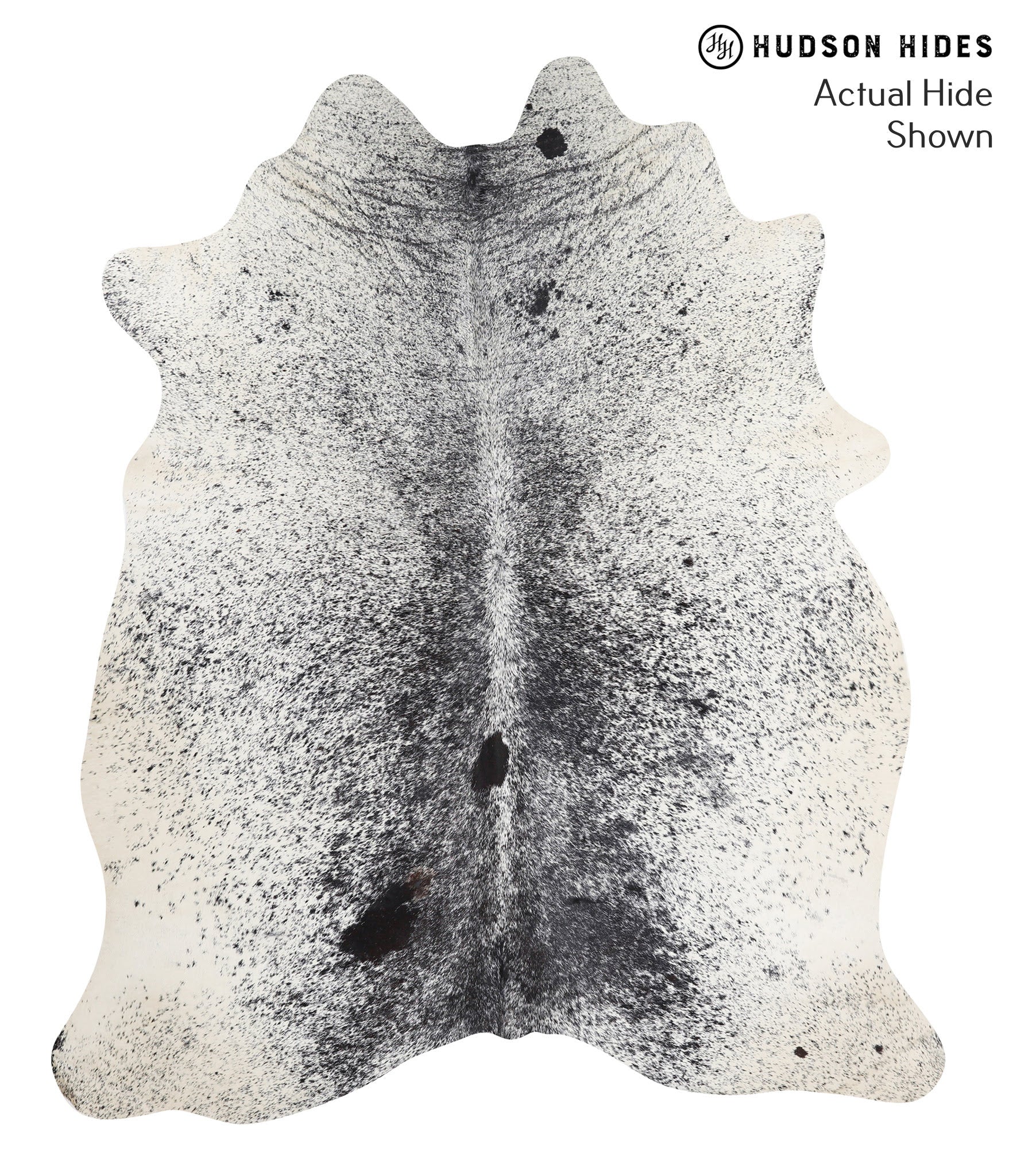 Salt and Pepper Black Cowhide Rug #39226