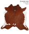 Brown and White Regular X-Large Brazilian Cowhide Rug 6'8