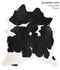 Black and White X-Large Brazilian Cowhide Rug 7'6