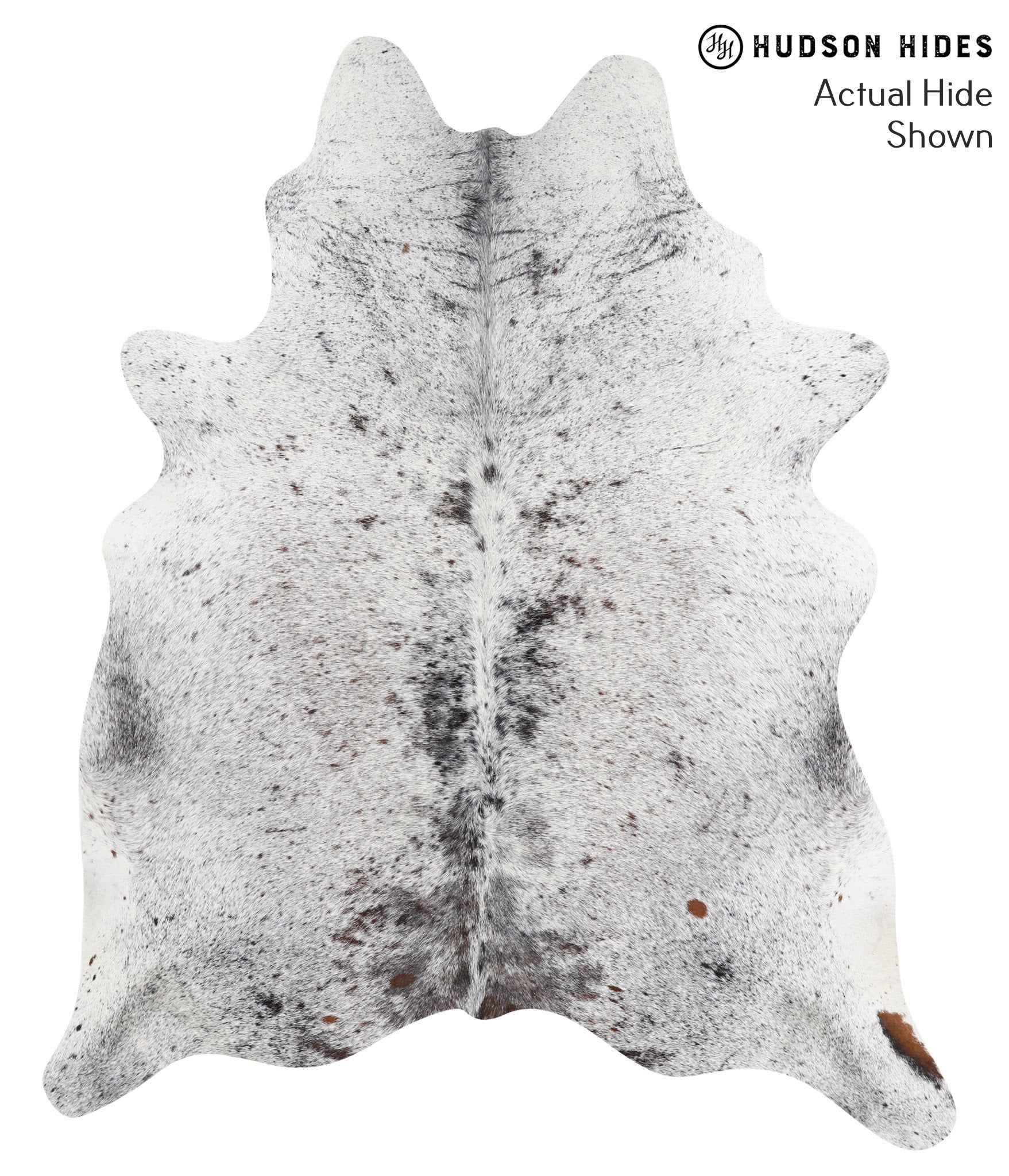 Salt and Pepper Black Cowhide Rug #39306
