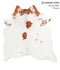 Brown and White X-Large Brazilian Cowhide Rug 6'11