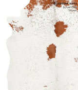 Brown and White X-Large Brazilian Cowhide Rug 6'11"H x 6'7"W #39709 by Hudson Hides