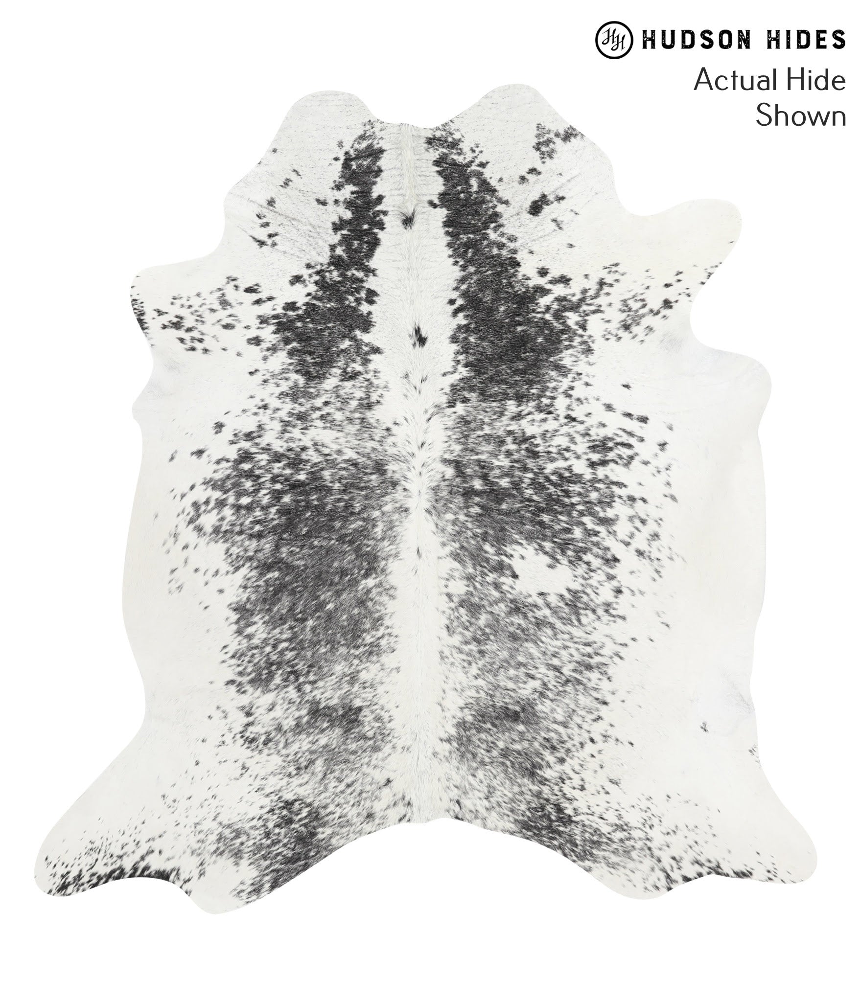 Salt and Pepper Black Cowhide Rug #39742