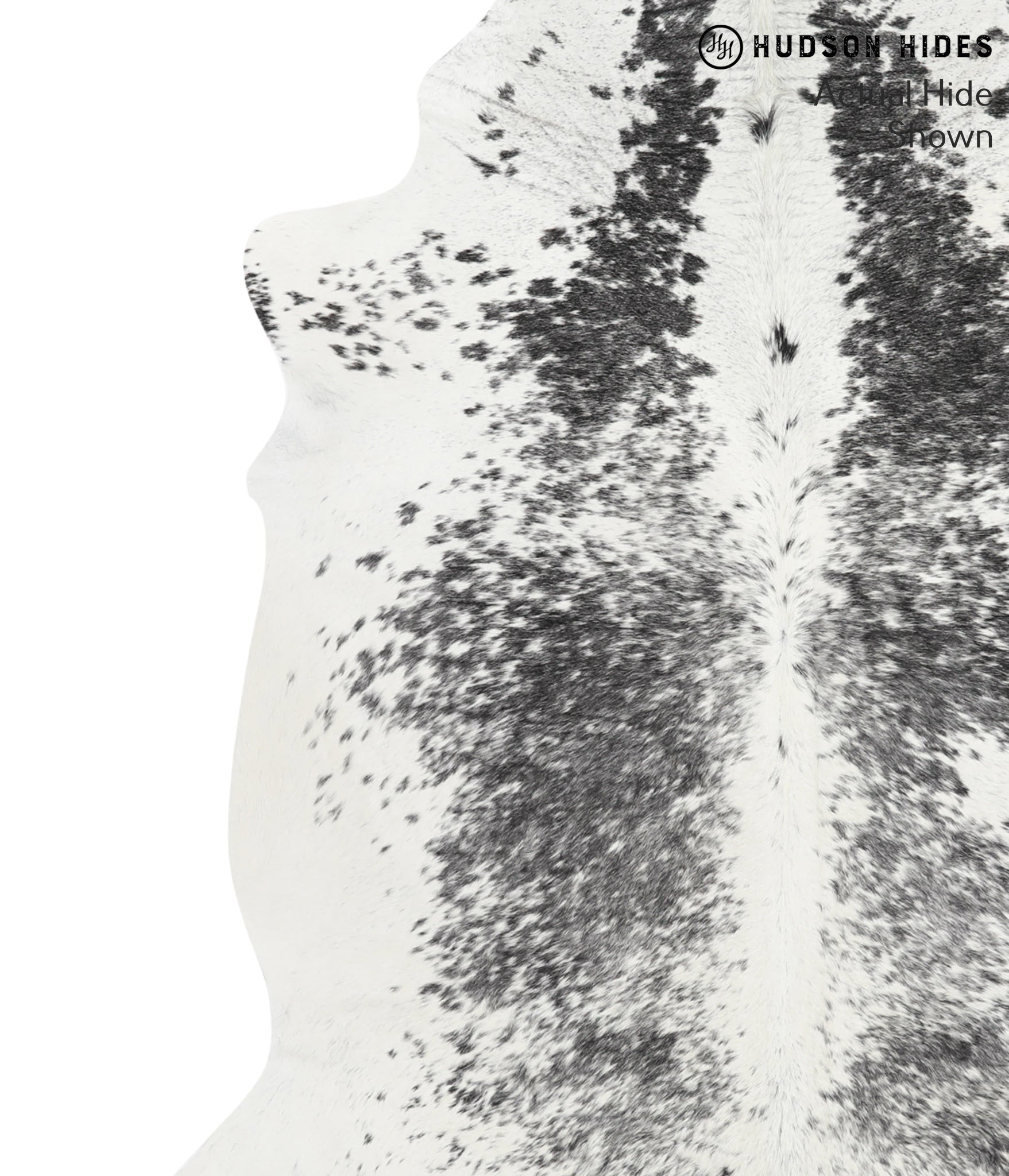 Salt and Pepper Black Cowhide Rug #39742