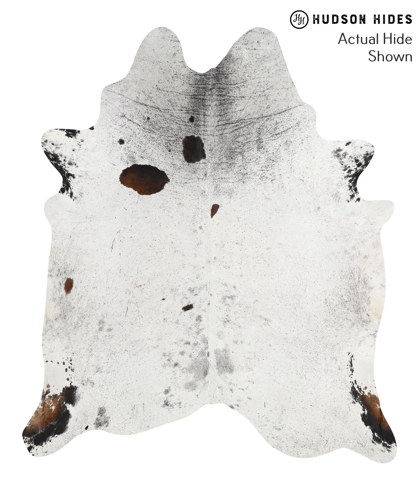Salt and Pepper Brown Cowhide Rug #39796