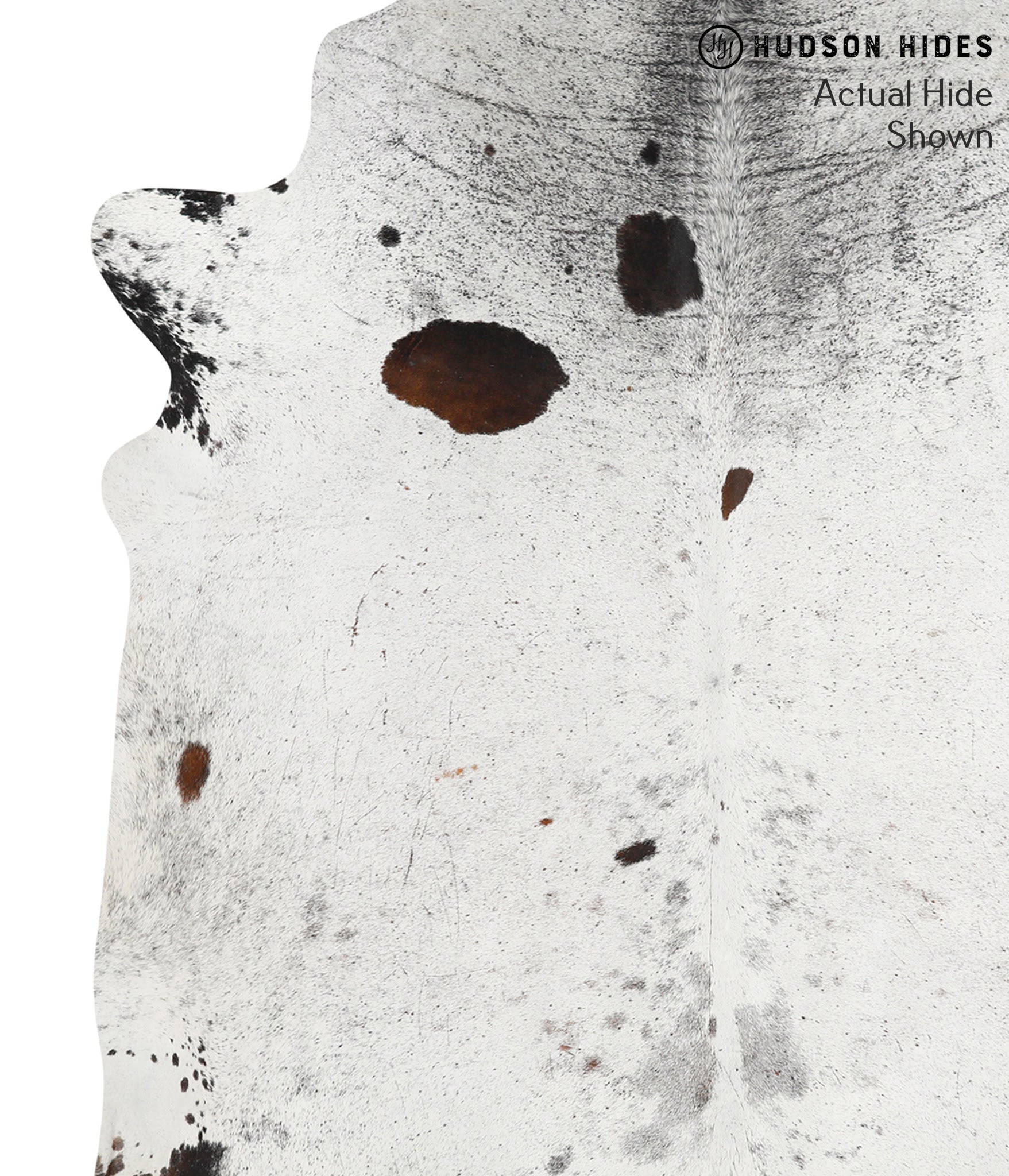 Salt and Pepper Brown Cowhide Rug #39796