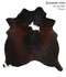 Chocolate and White Large Brazilian Cowhide Rug 6'3