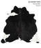 Black and White Large Brazilian Cowhide Rug 5'5