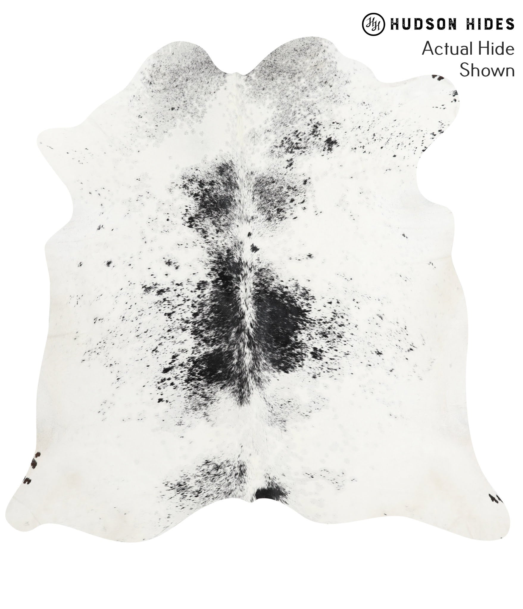Salt and Pepper Black Cowhide Rug #39923