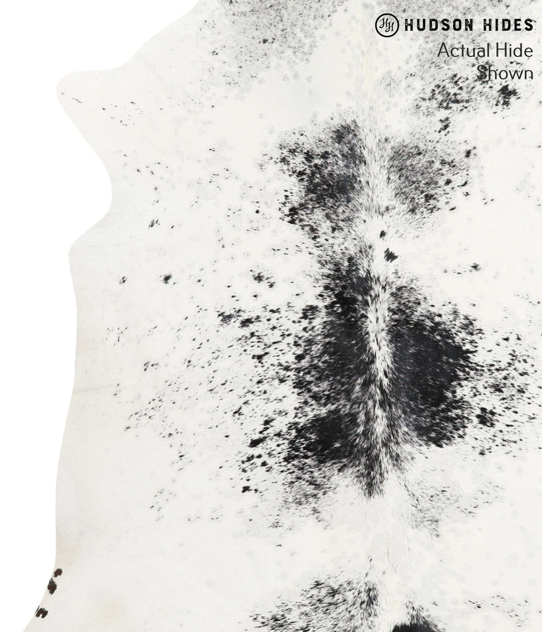 Salt and Pepper Black Cowhide Rug #39923