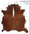 Brown and White Regular X-Large Brazilian Cowhide Rug 7'7