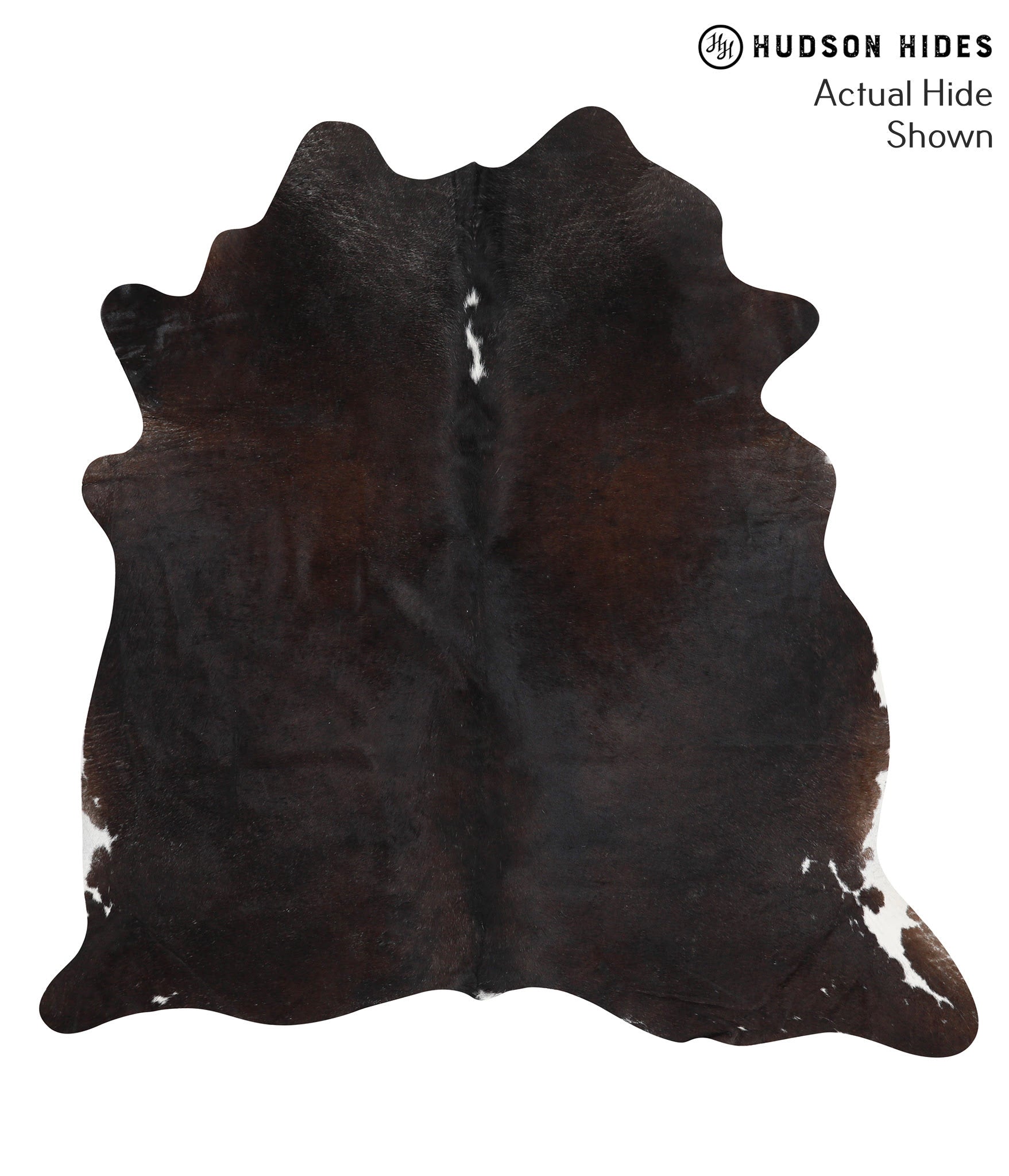 Chocolate and White Cowhide Rug #40118