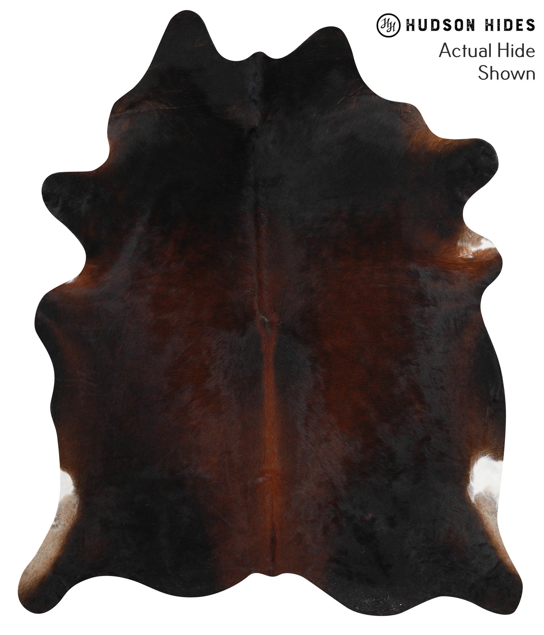 Chocolate and White Cowhide Rug #40222
