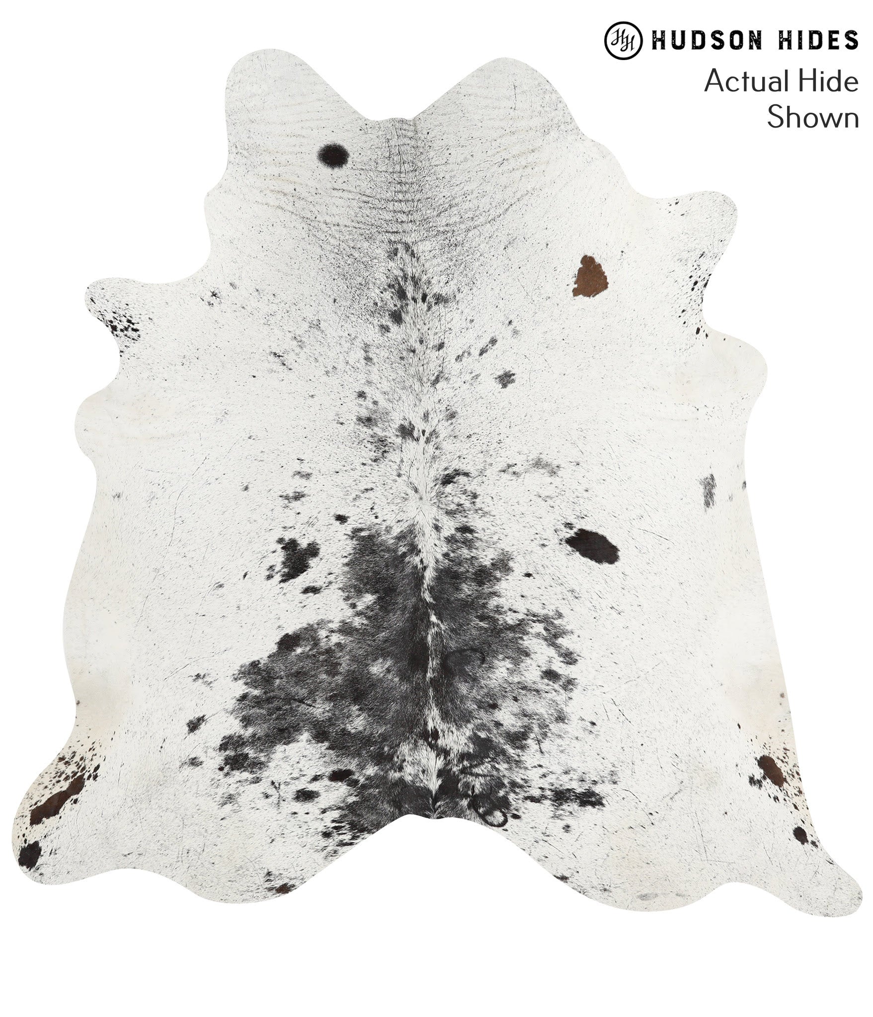 Salt and Pepper Black Cowhide Rug #40247