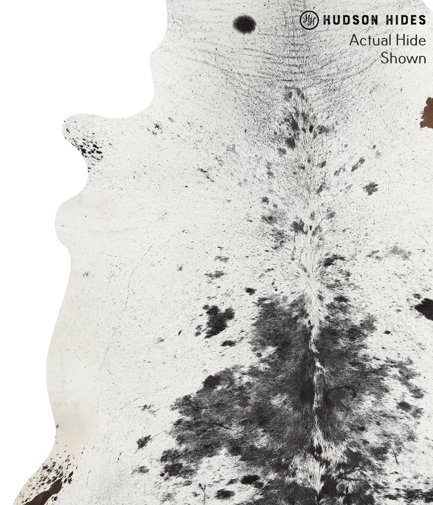 Salt and Pepper Black Cowhide Rug #40247