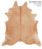 Solid Brown X-Large Brazilian Cowhide Rug 7'3