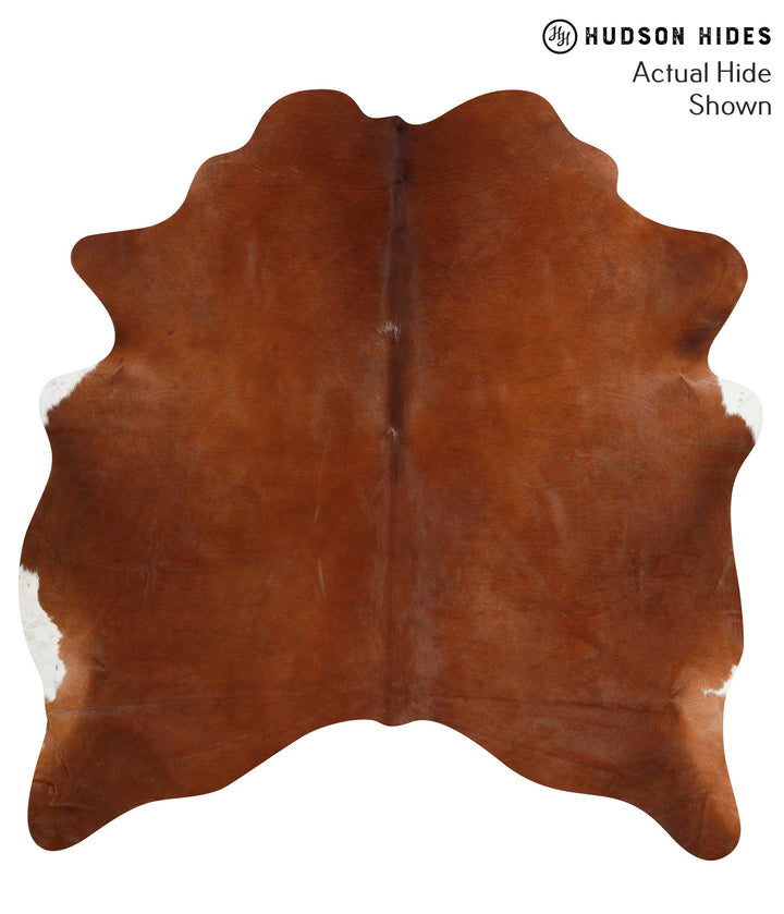 Solid Brown X-Large Brazilian Cowhide Rug 6'9"H x 6'5"W #40576 by Hudson Hides