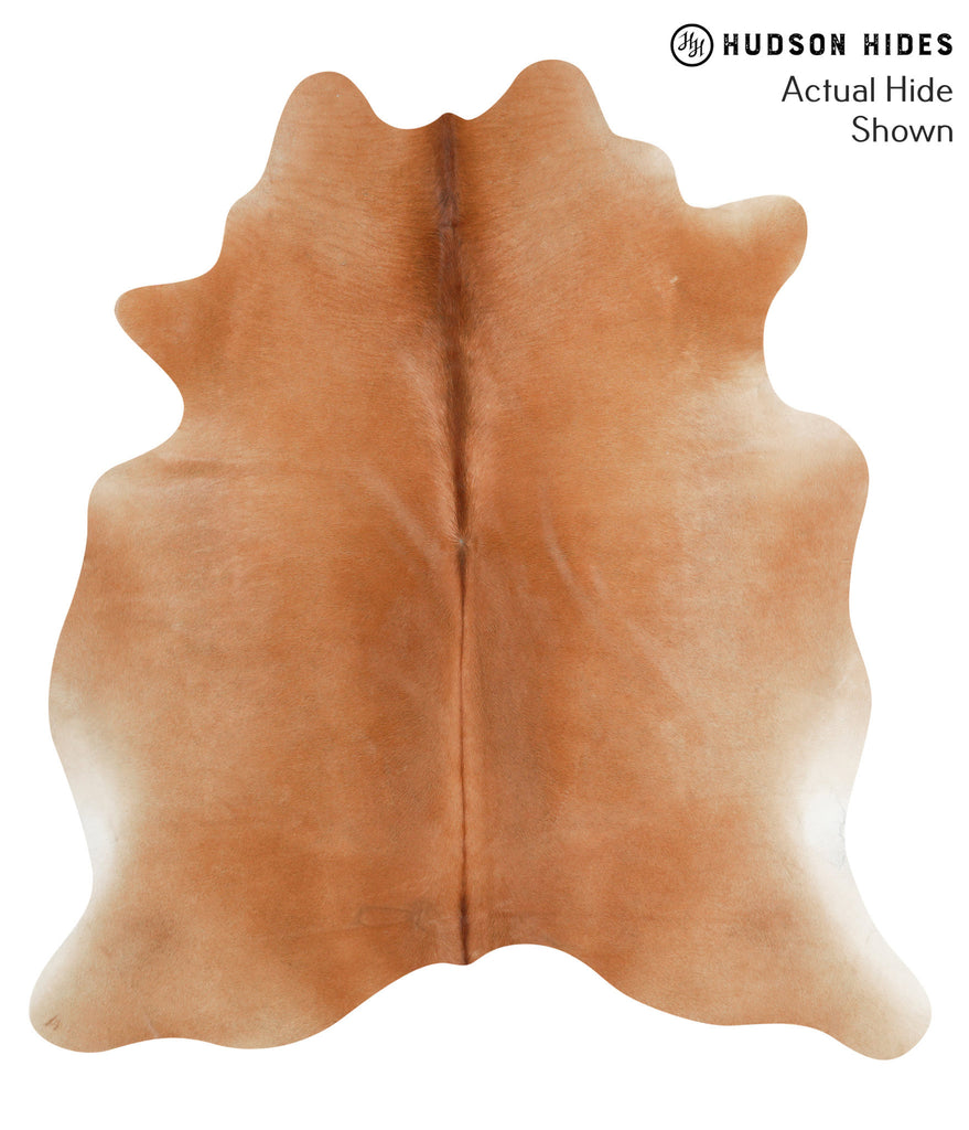 Solid Brown X-Large Brazilian Cowhide Rug 7'1"H x 6'4"W #40588 by Hudson Hides