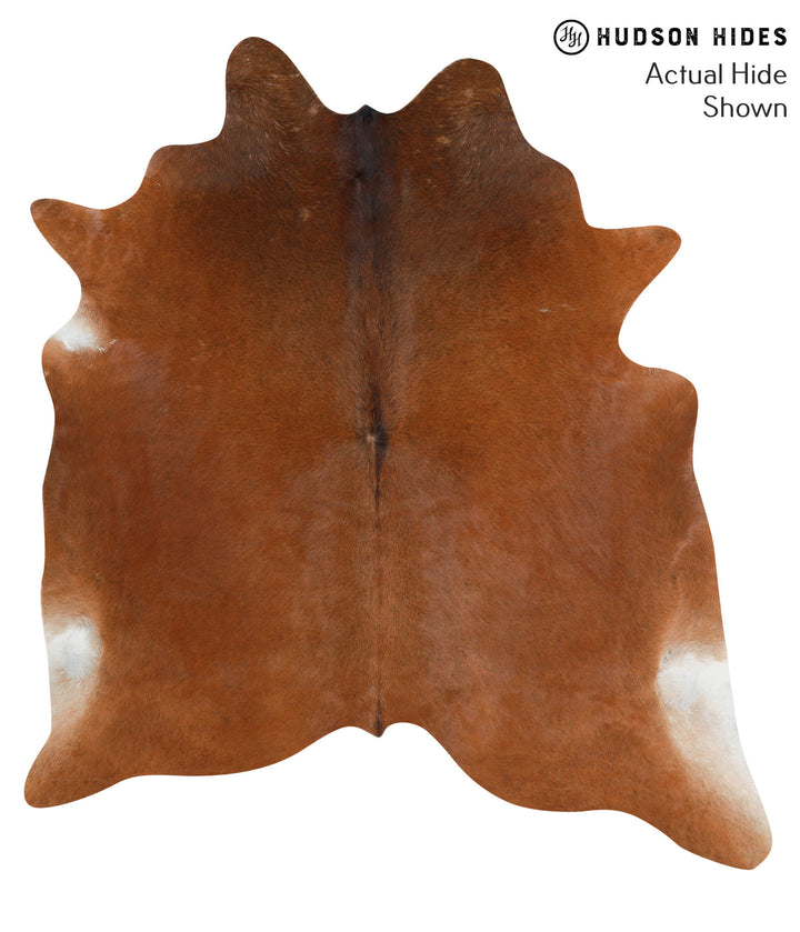 Solid Brown X-Large Brazilian Cowhide Rug 7'1"H x 6'7"W #40604 by Hudson Hides