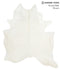 Solid White XX-Large Brazilian Cowhide Rug 8'2