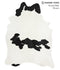 Black and White X-Large Brazilian Cowhide Rug 7'7