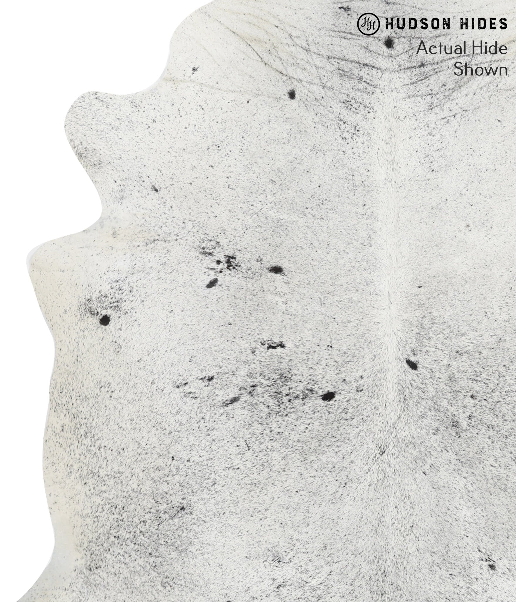 Salt and Pepper Black Cowhide Rug #40815