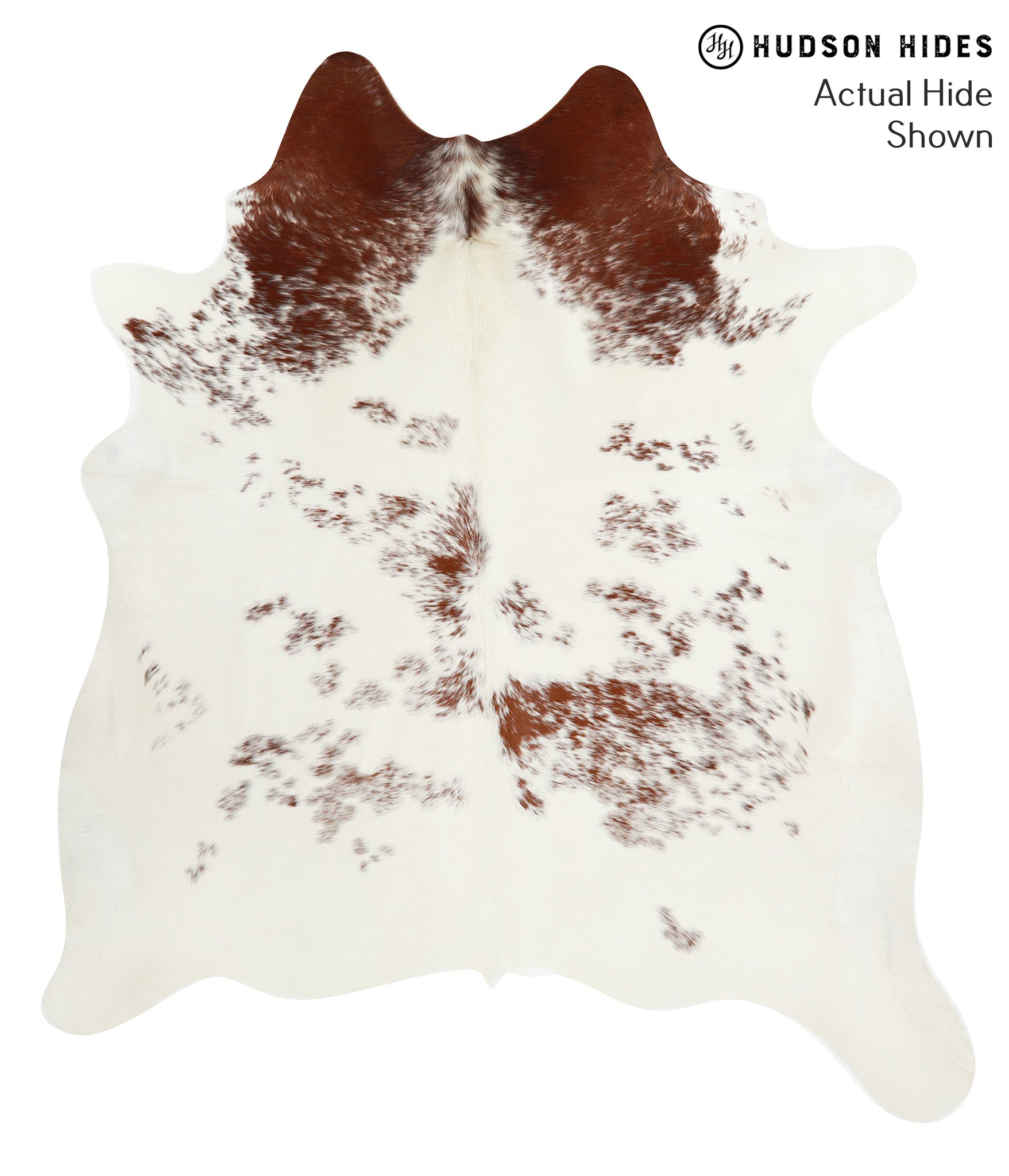 Brown and White Cowhide Rug #40865