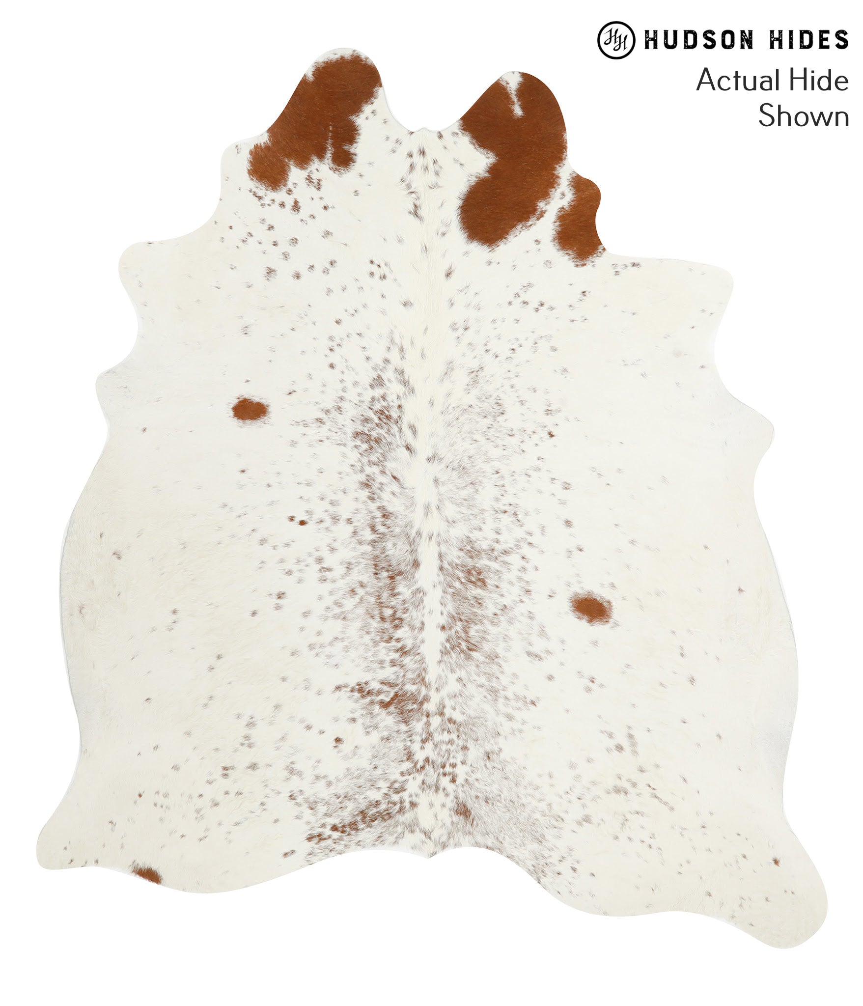 Brown and White Cowhide Rug #40871
