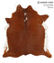 Brown and White Regular X-Large Brazilian Cowhide Rug 7'0