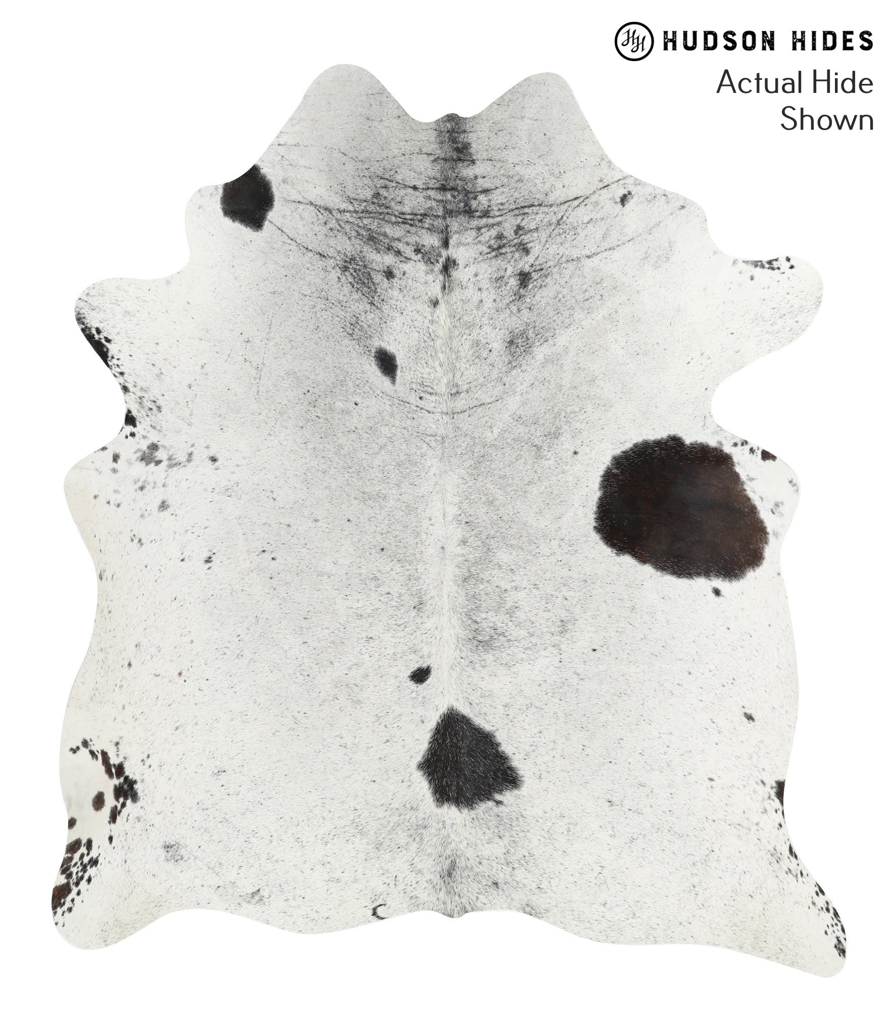 Salt and Pepper Black Cowhide Rug #40989