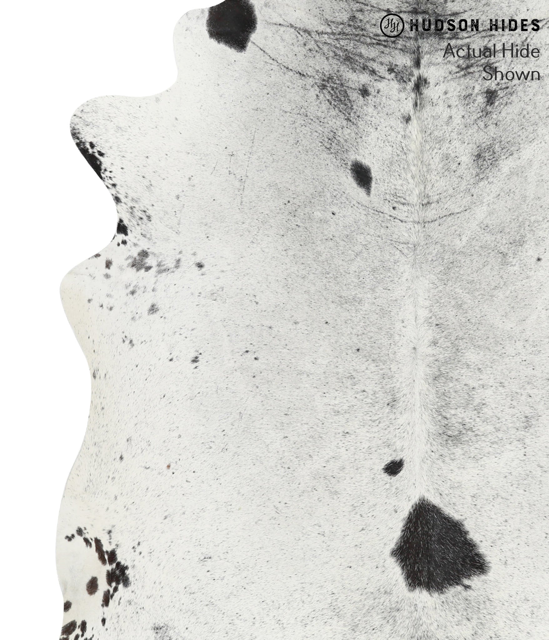 Salt and Pepper Black Cowhide Rug #40989