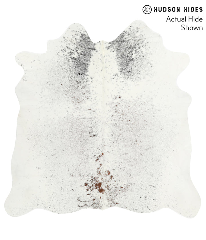 Salt and Pepper Black X-Large Brazilian Cowhide Rug 6'7"H x 6'6"W #40990 by Hudson Hides