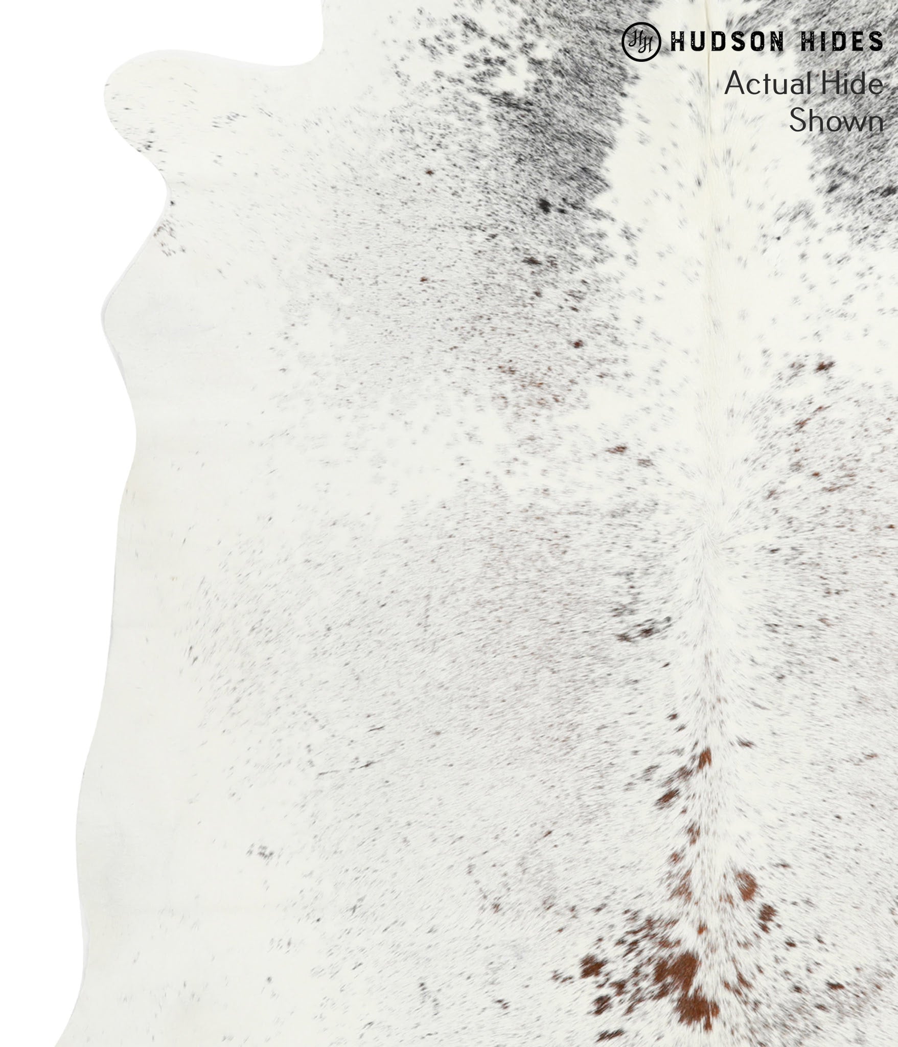 Salt and Pepper Black Cowhide Rug #40990