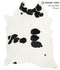 Black and White XX-Large Brazilian Cowhide Rug 7'10