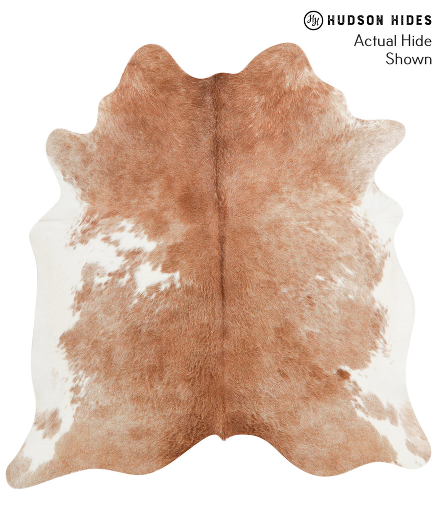 Brown and White X-Large Brazilian Cowhide Rug 6'6"H x 6'4"W #41305 by Hudson Hides