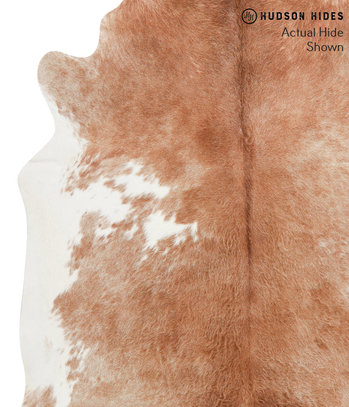 Brown and White X-Large Brazilian Cowhide Rug 6'6"H x 6'4"W #41305 by Hudson Hides