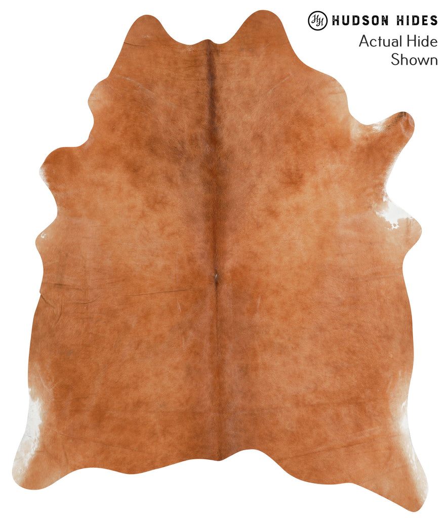 Solid Brown X-Large Brazilian Cowhide Rug 7'8"H x 6'4"W #41337 by Hudson Hides