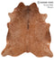Solid Brown X-Large Brazilian Cowhide Rug 7'1