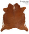 Brown and White Regular X-Large Brazilian Cowhide Rug 6'6