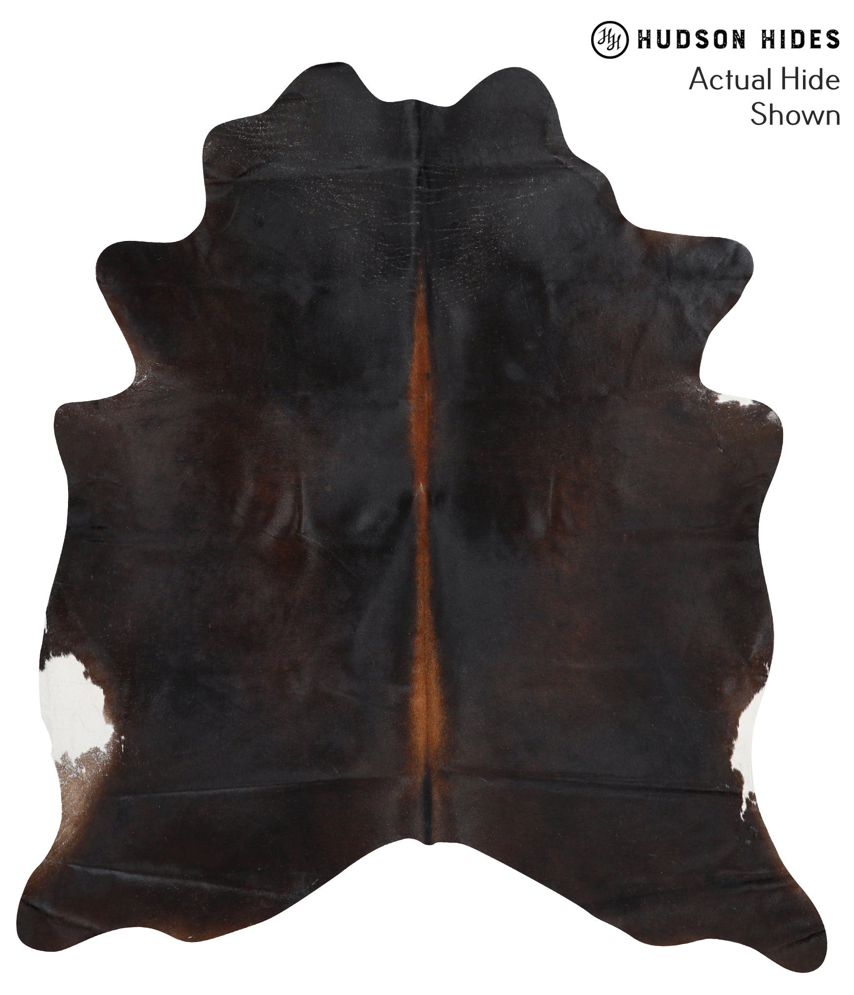 Chocolate and White Cowhide Rug #41624
