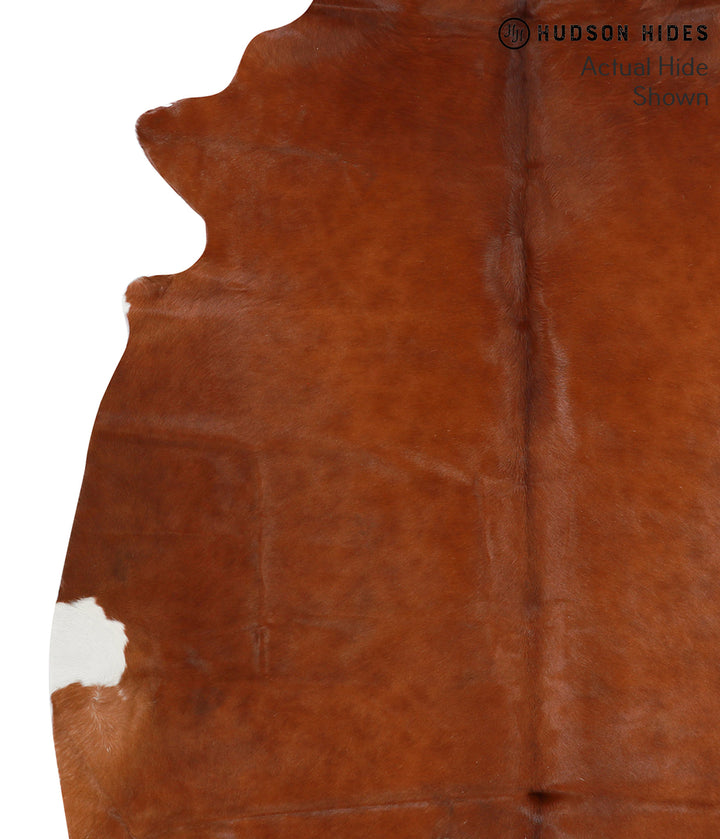 Solid Brown X-Large Brazilian Cowhide Rug 7'4"H x 6'8"W #41626 by Hudson Hides