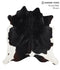 Black and White XX-Large Brazilian Cowhide Rug 7'7