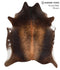 Brown with Red X-Large Brazilian Cowhide Rug 7'7