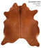 Solid Brown X-Large Brazilian Cowhide Rug 7'1