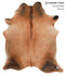 Brown with Red X-Large Brazilian Cowhide Rug 7'6