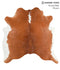 Brown and White Regular X-Large Brazilian Cowhide Rug 6'6