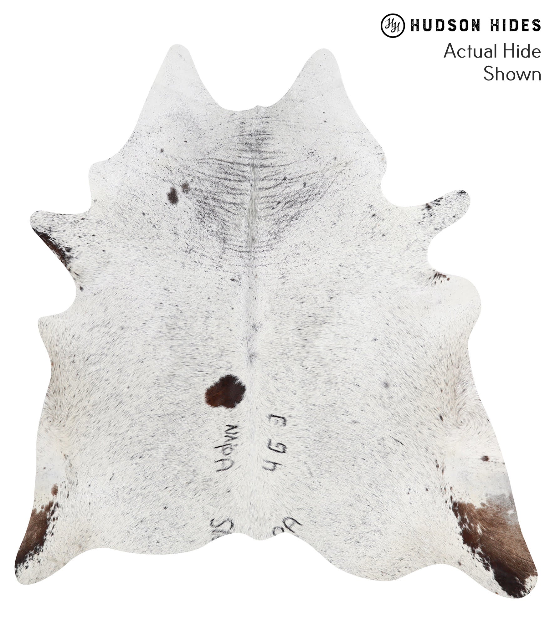 Salt and Pepper Black Cowhide Rug #41840
