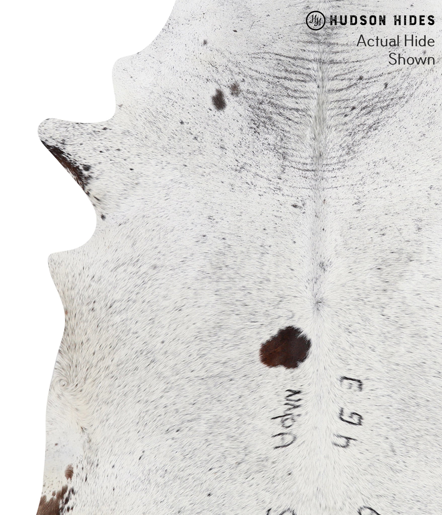 Salt and Pepper Black Cowhide Rug #41840